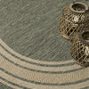 Nourison Horizon Indoor/Outdoor HOZ03 Green Area Rug Corner Image