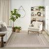 Nourison Horizon Indoor/Outdoor HOZ03 Grey Area Rug Room Image Feature