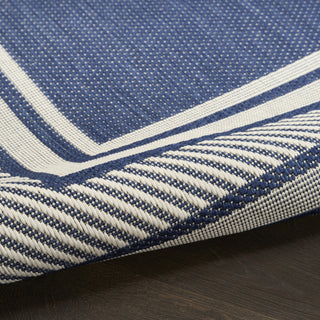 Nourison Horizon Indoor/Outdoor HOZ03 Navy Area Rug Corner Image