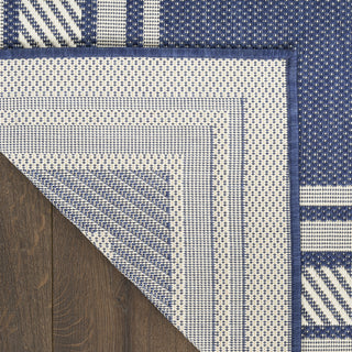 Nourison Horizon Indoor/Outdoor HOZ03 Navy Area Rug Corner Image