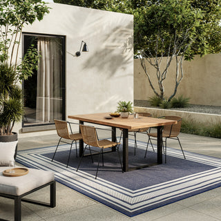 Nourison Horizon Indoor/Outdoor HOZ03 Navy Area Rug Corner Image