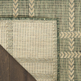 Nourison Horizon Indoor/Outdoor HOZ04 Green Area Rug Corner Image