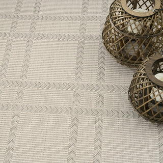 Nourison Horizon Indoor/Outdoor HOZ04 Grey Area Rug Corner Image