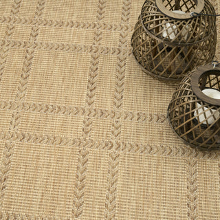 Nourison Horizon Indoor/Outdoor HOZ04 Natural Area Rug Corner Image