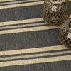 Nourison Horizon Indoor/Outdoor HOZ05 Charcoal Area Rug Corner Image