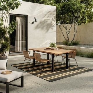 Nourison Horizon Indoor/Outdoor HOZ05 Charcoal Area Rug Corner Image
