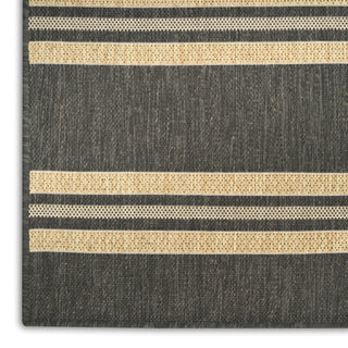 Nourison Horizon Indoor/Outdoor HOZ05 Charcoal Area Rug Texture Image
