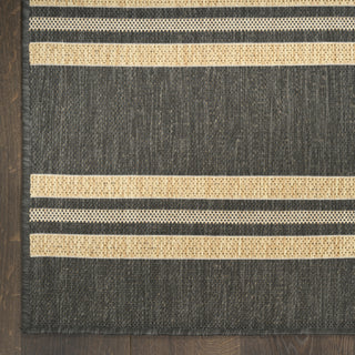 Nourison Horizon Indoor/Outdoor HOZ05 Charcoal Area Rug Detail Image