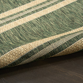 Nourison Horizon Indoor/Outdoor HOZ05 Green Area Rug Corner Image