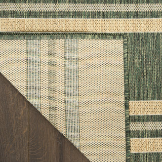 Nourison Horizon Indoor/Outdoor HOZ05 Green Area Rug Corner Image