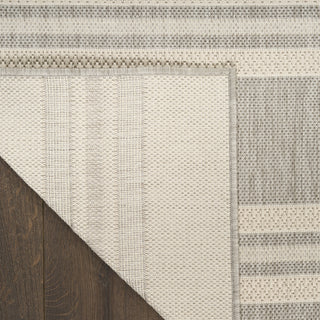 Nourison Horizon Indoor/Outdoor HOZ05 Grey Area Rug Corner Image