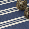 Nourison Horizon Indoor/Outdoor HOZ05 Navy Area Rug Corner Image