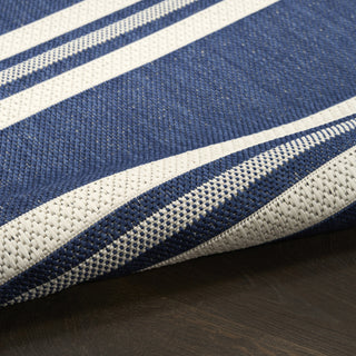 Nourison Horizon Indoor/Outdoor HOZ05 Navy Area Rug Corner Image