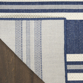 Nourison Horizon Indoor/Outdoor HOZ05 Navy Area Rug Corner Image