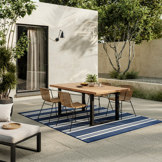 Nourison Horizon Indoor/Outdoor HOZ05 Navy Area Rug Corner Image