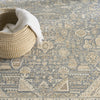 Nourison Harbor HRB03 Ivory Blue Area Rug Texture Image
