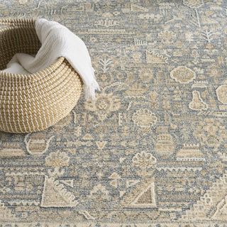 Nourison Harbor HRB03 Ivory Blue Area Rug Texture Image