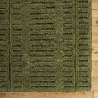 Livabliss Harrow HRR-2301 Olive Green Machine Washable Area Rug 
