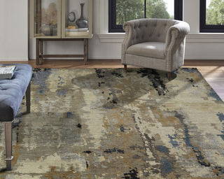 Ancient Boundaries Hammond HAM-01 Tans/Blues Area Rug Feature