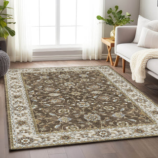 Dalyn Hatay HY1 Chocolate Machine Washable Area Rug Lifestyle Image Feature