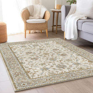 Dalyn Hatay HY1 Ivory Machine Washable Area Rug Lifestyle Image Feature