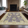 Dalyn Hatay HY2 Eggplant Machine Washable Area Rug Lifestyle Image Feature