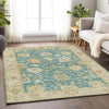 Dalyn Hatay HY2 Teal Machine Washable Area Rug Lifestyle Image Feature