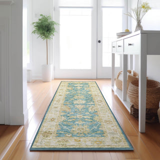 Dalyn Hatay HY2 Teal Machine Washable Area Rug