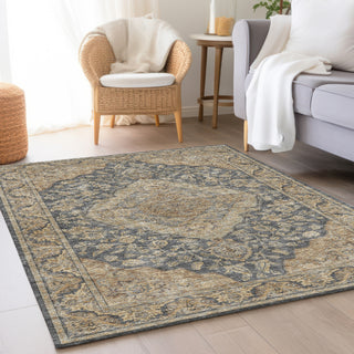 Dalyn Hatay HY3 Charcoal Machine Washable Area Rug Lifestyle Image Feature