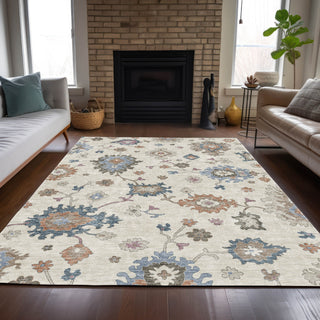 Dalyn Hatay HY4 Ivory Machine Washable Area Rug Lifestyle Image Feature