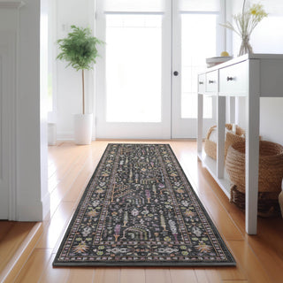 Dalyn Hatay HY5 Black Machine Washable Area Rug