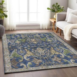 Dalyn Hatay HY6 Navy Machine Washable Area Rug Lifestyle Image Feature