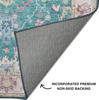 Dalyn Hatay HY7 Teal Machine Washable Area Rug