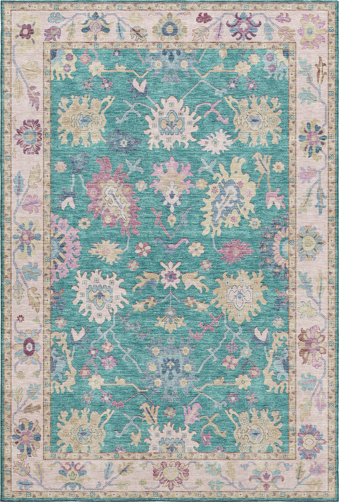 Dalyn Hatay HY7 Teal Machine Washable Area Rug