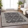 Dalyn Hatay HY8 Black Machine Washable Area Rug Lifestyle Image Feature