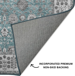 Dalyn Hatay HY8 Teal Machine Washable Area Rug