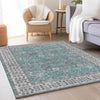 Dalyn Hatay HY8 Teal Machine Washable Area Rug Lifestyle Image Feature