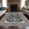 Dalyn Hatay HY9 Charcoal Machine Washable Area Rug Lifestyle Image Feature