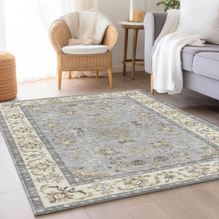 Dalyn Hatay HY9 Gray Machine Washable Area Rug Lifestyle Image Feature