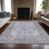 Dalyn Hatay HY9 Lavender Machine Washable Area Rug Lifestyle Image Feature