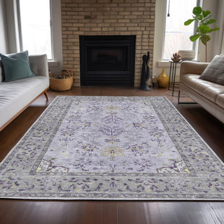 Dalyn Hatay HY9 Lavender Machine Washable Area Rug Lifestyle Image Feature