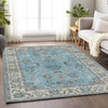 Dalyn Hatay HY9 Sky Machine Washable Area Rug Lifestyle Image Feature