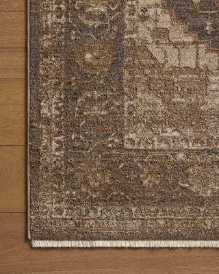Loloi II Haywood HYD-03 Charcoal/Mocha Area Rug Corner Image