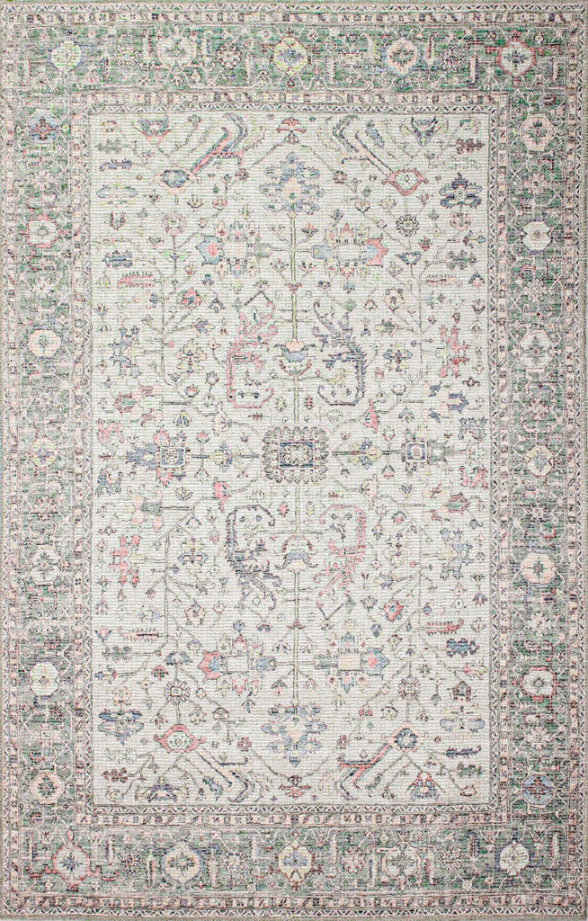 Bashian Impressions Geometric I166-NH201 Ivory Green Area Rug main image