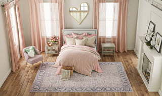 Bashian Impressions Geometric I166-NH205 Blush Area Rug Lifestyle Image Feature