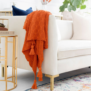Surya India IDA-1000 Orange Throw main image