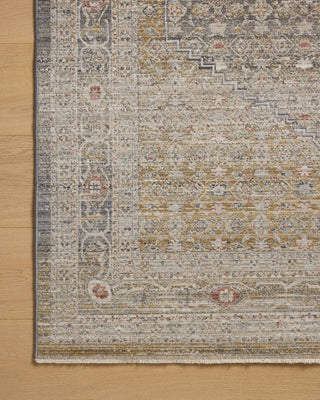 Ida IDA-02 Stone/Gold Area Rug by Chris Loves Julia X Loloi Corner Image