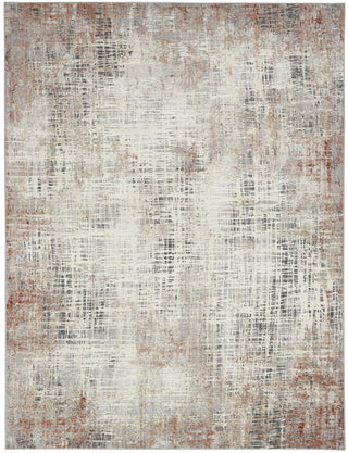 CK022 Infinity IFN01 Rust Multicolor Area Rug by Calvin Klein Main Image