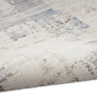 CK022 Infinity IFN06 Ivory Grey Blue Area Rug by Calvin Klein Corner Image