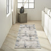 CK022 Infinity IFN06 Ivory Grey Blue Area Rug by Calvin Klein Corner Image
